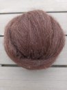 Europ�ische Wolle, spinnfertig kardiert, dunkelbraun 100g