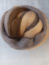 Merinowolle, spinnfertig gek�mmt, Braunt�ne 100g