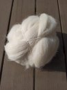 Welshwolle, spinnfertig kardiert, naturweiß 100g